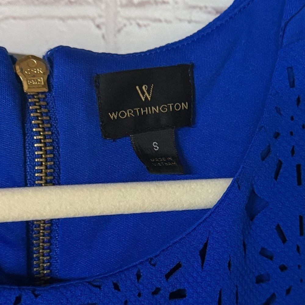 Worthington Women's Blue Mini Dress - Picture 5 of 5